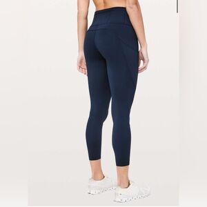 Lululemon Fast & Free 7/8 Tight II*Non-Reflective Nulux 25" - True Navy